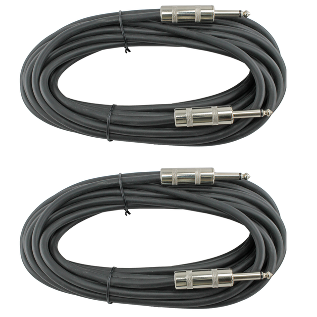 2 Pack 50FT 50 FT Feet PA Pro Audio DJ SPEAKER Cables CORDS 1/4